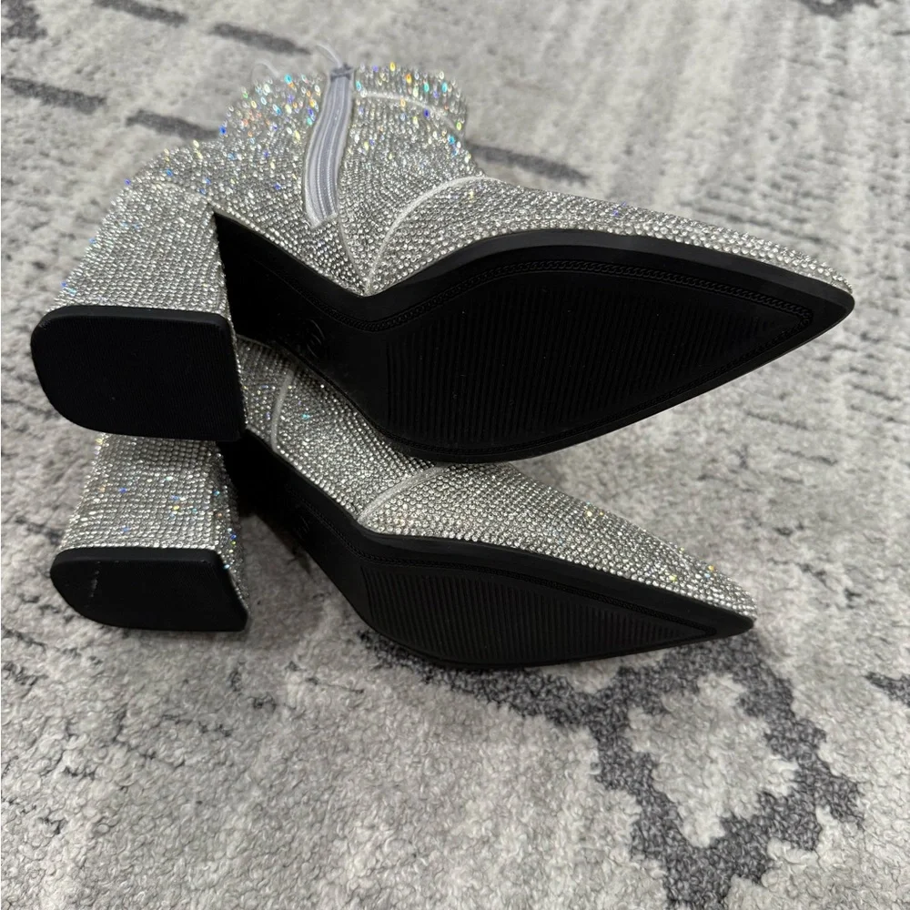 a new day Silver Sparkle Heeled Boots - Picture 3 of 3